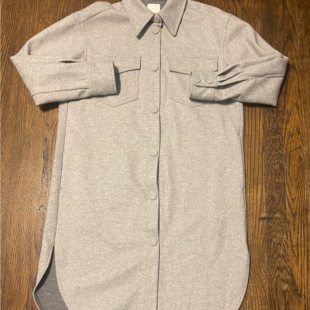 H&M Charcoal Gray Shirt Jacket🤍🌷🤍 - Picture 11 of 15